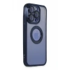 Apple iPhone 15 Pro Max Uyumlu Kılıf Slot Silikon - Lacivert