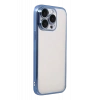 Apple iPhone 15 Pro Max Uyumlu Lensli Silikon - Açık Mavi