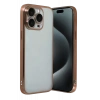 Apple iPhone 15 Pro Max Uyumlu Lensli Silikon - Çöl Titanyum