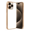 Apple iPhone 15 Pro Max Uyumlu Lensli Silikon - Gold