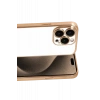 Apple iPhone 15 Pro Max Uyumlu Lensli Silikon - Gold