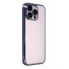 Apple iPhone 15 Pro Max Uyumlu Lensli Silikon - Lacivert