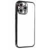 Apple iPhone 15 Pro Max Uyumlu Lensli Silikon - Siyah