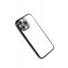 Apple iPhone 15 Pro Max Uyumlu Lensli Silikon - Siyah