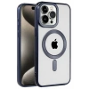 Apple iPhone 15 Pro Uyumlu Kılıf Kronos Magsafe Kapak - Lacivert