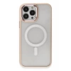 Apple iPhone 15 Pro Uyumlu Kılıf Room Magneticsafe Silikon - Pudra