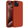 Apple iPhone 15 Uyumlu Kılıf First Silikon - Kırmızı