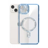 Apple iPhone 15 Uyumlu Kılıf Joke Simli Magneticsafe Kılıf - Mavi
