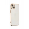 Apple iPhone 15 Uyumlu Kılıf Volet Silikon - Beyaz