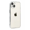 Apple iPhone 15 Uyumlu Lensli Silikon - Gümüş