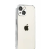 Apple iPhone 15 Uyumlu Lensli Silikon - Gümüş