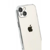 Apple iPhone 15 Uyumlu Lensli Silikon - Gümüş