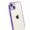 Apple iPhone 15 Uyumlu Lensli Silikon - Mor