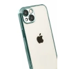 Apple iPhone 15 Uyumlu Lensli Silikon - Yeşil