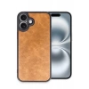 Apple iPhone 16 Plus Uyumlu Kılıf Aras Deri Kapak - Taba