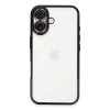Apple iPhone 16 Plus Uyumlu Kılıf Lensli Silikon - Siyah