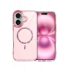 Apple iPhone 16 Plus Uyumlu Live Diamond Magsafe Kapak - Pembe