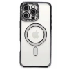 Apple iPhone 16 Pro Max Uyumlu Kılıf Joke Simli Magneticsafe Kılıf - Gri