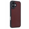 Apple iPhone 16 Uyumlu Kılıf Aras Deri Kapak - Bordo