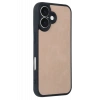 Apple iPhone 16 Uyumlu Kılıf Aras Deri Kapak - Pudra