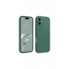 Apple iPhone 16 Uyumlu Kılıf First Silikon - Koyu Yeşil