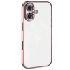 Apple iPhone 16 Uyumlu Kılıf Lensli Silikon - Pembe