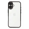 Apple iPhone 16 Uyumlu Kılıf Lensli Silikon - Siyah