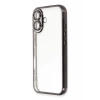 Apple iPhone 16 Uyumlu Kılıf Lensli Silikon - Siyah