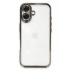Apple iPhone 16 Uyumlu Kılıf Lensli Silikon - Titanyum Gri