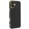 Apple iPhone 16 Uyumlu Kılıf Volet Silikon - Siyah