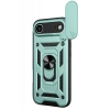 Apple iPhone 17 Air Uyumlu Pars Lens Yüzüklü Silikon - Yeşil