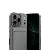Apple iPhone 17 Pro Max Kelvin Kartvizitli Silikon - Gri