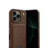 Apple iPhone 17 Pro Max Kelvin Kartvizitli Silikon - Kahverengi