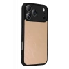 Apple iPhone 17 Pro Max Uyumlu Aras Deri Kapak - Pudra