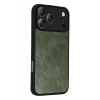 Apple iPhone 17 Pro Max Uyumlu Aras Deri Kapak - Yeşil