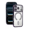 Apple iPhone 17 Pro Max Uyumlu Joke Simli Magneticsafe Kılıf - Derin Mor