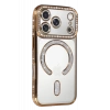 Apple iPhone 17 Pro Max Uyumlu Joke Simli Magneticsafe Kılıf - Gold
