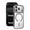 Apple iPhone 17 Pro Max Uyumlu Joke Simli Magneticsafe Kılıf - Gümüş