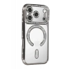 Apple iPhone 17 Pro Max Uyumlu Joke Simli Magneticsafe Kılıf - Gümüş
