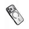 Apple iPhone 17 Pro Max Uyumlu Joke Simli Magneticsafe Kılıf - Siyah