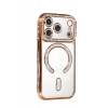 Apple iPhone 17 Pro Max Uyumlu Joke Simli Magneticsafe Kılıf - Turuncu