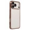 Apple iPhone 17 Pro Max Uyumlu Lensli Silikon - Çöl Titanyum