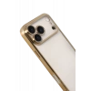 Apple iPhone 17 Pro Max Uyumlu Lensli Silikon - Gold