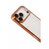Apple iPhone 17 Pro Max Uyumlu Lensli Silikon - Turuncu