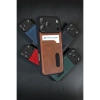 Apple iPhone 17 Pro Max Uyumlu Sara Kartvizitli Deri Kılıf - Siyah