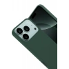 Apple iPhone 17 Pro Nano içi Kadife Silikon - Koyu Yeşil