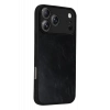 Apple iPhone 17 Pro Uyumlu Aras Deri Kapak - Siyah