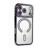 Apple iPhone 17 Pro Uyumlu Joke Simli Magneticsafe Kılıf - Derin Mor