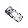 Apple iPhone 17 Pro Uyumlu Joke Simli Magneticsafe Kılıf - Derin Mor