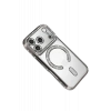 Apple iPhone 17 Pro Uyumlu Joke Simli Magneticsafe Kılıf - Gümüş